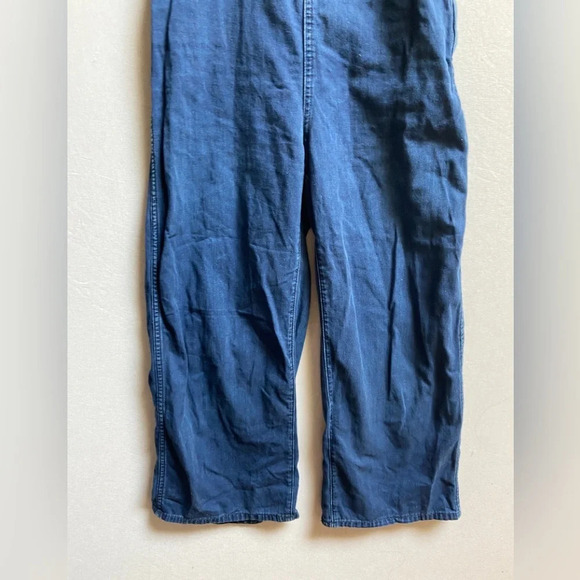 Monki denim jean straight leg crop  overalls Sz 36/ S - Picture 5 of 11